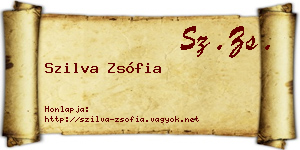 Szilva Zsófia névjegykártya