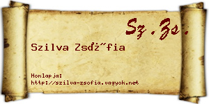 Szilva Zsófia névjegykártya